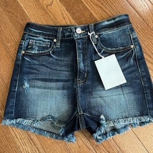 NWT KAN CAN Julieta Denim shorts - Dark Wash - Size S
